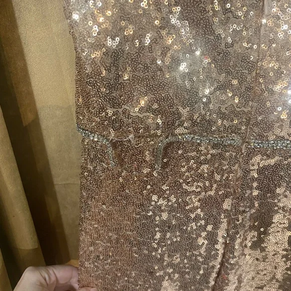 Elegant Strapless Sequin Dress - Picture 6 of 8